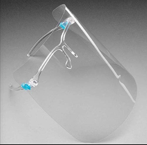 KAV - Visière de protection intégrale avec cadre de lunettes - Visières d'affaires confortables avec lunettes - Visière transparente pour les affaires et les coiffeurs - Anti-buée (9)