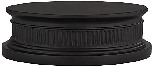 360 Lighting Modern Traditional 12 3/4 Wide x 4 1/4 Tall Pedestal Lamp Riser Round Black Finish Living Room Bedroom House Reading Office Home Decor Entryway Dining Indoor Family Bedside