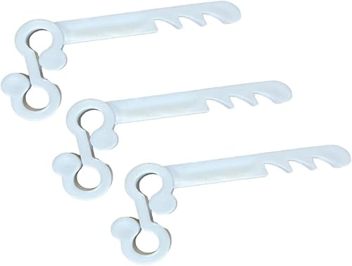 Clip per spazzola per grondaia, colore bianco, confezione da 100, mantiene in posizione la spazzola per grondaia/le protezioni in rete per grondaie