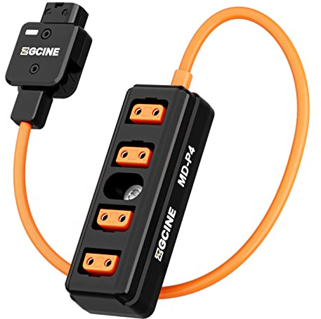 ZGCINE MD-P4 D-Tap-Stecker auf 4-Port-P-Tap-Buchse Vierfach-Splitter Kamera-Stromverteiler V-Mount-Batteriekonverter gleichzeitige Stromversorgung für Monitore Aufhelllichter Kameras usw.