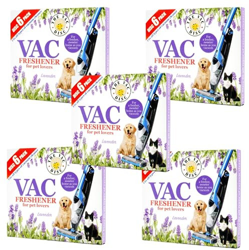 FIND A SPARE Vacuum Cleaner Freshener Hoover Disc for Pet Lovers | Pack of 5/30 Discs | Extra Strength Vac Fresheners Lavender (5 x 6 PACK)