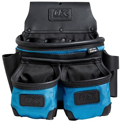 OX Tools Ultimative Rahmentasche aus Leder und Nylon mit 3 Taschen, genarbtes Leder und Kevlar®-Verstärkungen