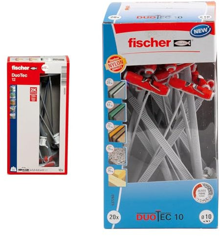 fischer DUOTEC 12 S - Metallverstärkter Kippdübel & DuoTec 10 S PH, Kippdübel mit Panheadschraube