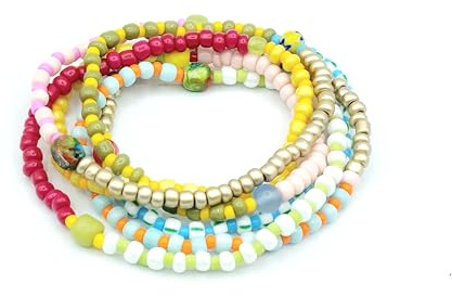 WICKELARMBAND bunt handgefertigt Stretch by Bau[m]werk Made in Germany Schmuck Hippie Boho Ibiza Style