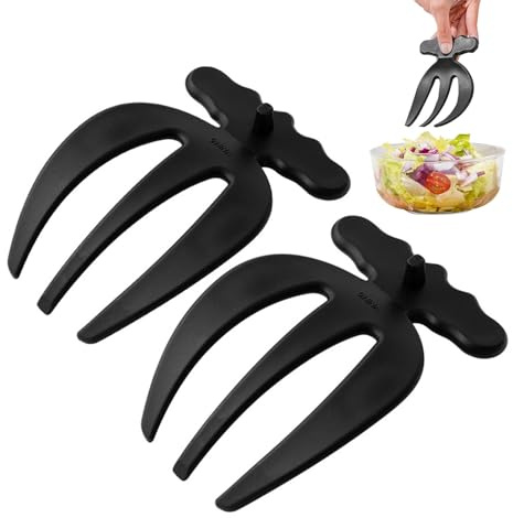Generisch Salatkrallen, Salathände Salat-Hände, Salatbesteck Salathände Zangen Salatrührklaue - 2 Stück Salat-Servierhände zum Servieren von Salat, Nudeln, Obst, ergonomische Salatbesteck-Krallen