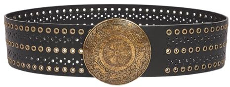 DIMITU Ösen-Kettengürtel für Damen, Taillenkette, breite Kette, Bauchkette für Kleid, Western-Ösengürtel, Taillenkette