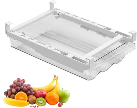 Kühlschrankschubladen-Organizer – transparente Kühlschrankschublade, Gemüse-Aufbewahrungsschublade | Transparente Schiebeschublade, ausziehbare Eierschubladenbox, Regalhalterung