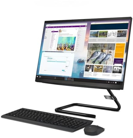 Lenovo IdeaCentre 3 24IMB05 AIO | 60.5 cm 1920x1080 FHD | Core i3-10100T - 256GB SSD + 1TB HDD HDD - 8GB RAM | 4 núcleos @ 3.8 GHz Win 10 Home Negro