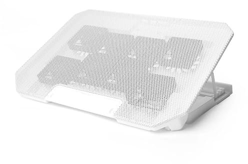 Laptop Cooling Pad Base de refroidissement pliable pour ordinateur portable, avec 8 ventilateurs, double Port USB, support pour ordinateur portable de 15.6 pouces Ventilé pour Ordinateur Portable(Whit