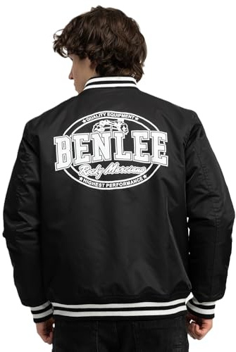 BENLEE Collegejacka för män Regular Fit ROCKY, Svart/Vit, L