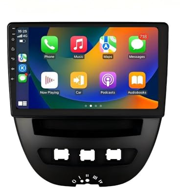 Android 13 Autoradio 10.1 Zoll Touchscreen 4-Kern Für Peugeot 107 /Toyota Aygo/Citroen C1 2005-2014 WiFi CarPlay/Android Auto Bluetooth 4G SWC GPS RDS 2GB+64GB