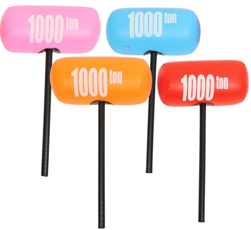 IMIKEYA 4pcs Large Inflatable Hammer Props for Birthday Party Funny Toy Hammer Balloon Inflatable Toys for Boys and Girls Pool Party Decor