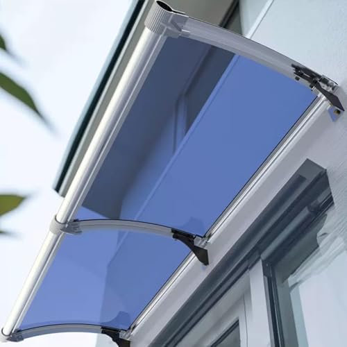 Auvent De Porte Marquise Solaire, Auvent De Porte Aluminium, Abri Banne Entrée Protection, Marquise De Porte D'entrée, Marquise en Polycarbonate, Marquise Solaire Abri (100x120cm/39x47in,A)