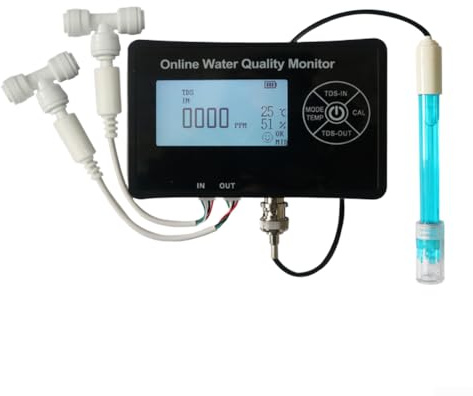Analizador de calidad del agua en línea, probador digital de calidad del agua, para hospitales, piscinas y hogares, varios ajustes, 115 x 70 x 18 mm (A)