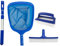 Rrlihjgu 4 Kit De Piscine Nettoyage,Durable Filet À Mailles Fines Épuisette Piscine,Kit De Nettoyage De Piscine,Filet De Piscine avec Manche Télescopique en Aluminiumpour Piscines,Spas,Fontaine