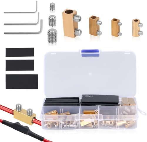35pcs Quick AWG Wire Connectors Kit, 2 4 6 8 10 12 Gauge Wire Crimp Connectors Quick Wiring Electrical Connection Terminal Battery Electric Cable Splice Kit for Home Appliances Power Industry
