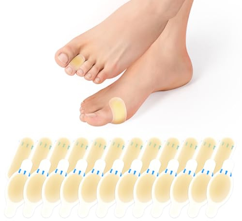 Lot de 24 bandages hydrocolloïdes en gel pour pieds, coussinets adhésifs résistants à l'eau pour talons, orteils et pieds, pour la prévention et la récupération (pack de variété)