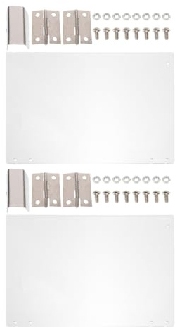 LALADEFIEE 2pcs Commercial Popcorn Machine Replacement Door Panels Thick PVC Protective Baffle Accessories with Dual Left and Right Doors for Spill Prevention and Easy Maintenance