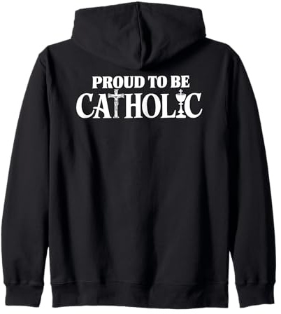 Calice Crucifix Fier d'être catholique Sweat à Capuche