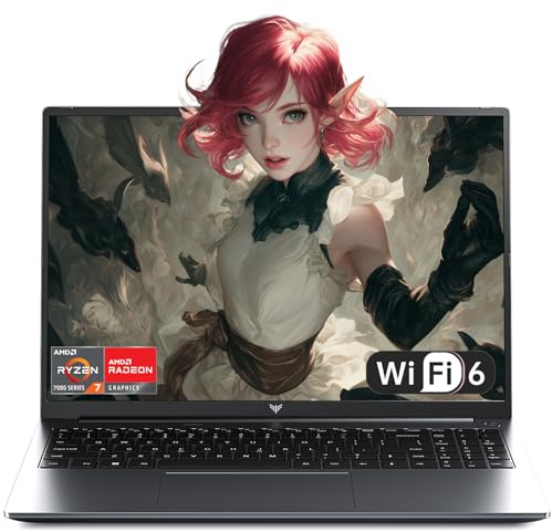 Tivique 15.6 Inch Laptop with AMD Ryzen 7 7730U Processor up to 4.5GHz
