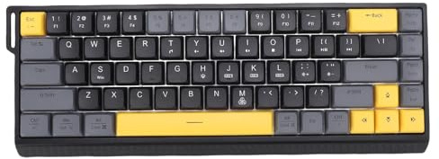 Zunate Clavier de Jeu 65%, Clavier Filaire USB C avec 68 Touches et Rétroéclairage RVB, Anti-Ghosting sans Conflit pour Ordinateur Portable (Noir Gris)