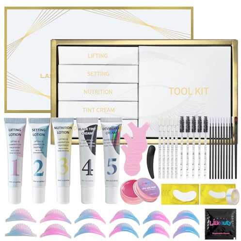 Lash Lift and Color Kit, Brow Lamination Kit with Color, DIY Eyelash Perm Curling for Voluminous Lashes and Brows, Home and Salon Use – Libeauty