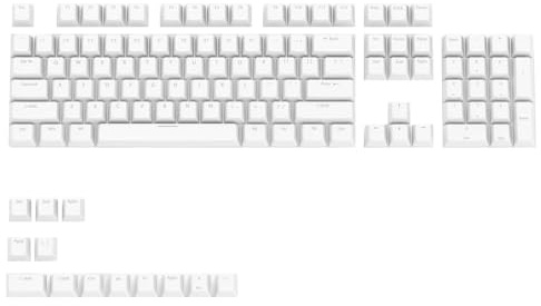 lazyfun Juego de 117 teclas antiaceite, fácil instalación con diseño translúcido, altura OEM para teclados mecánicos, tapas de teclas ABS