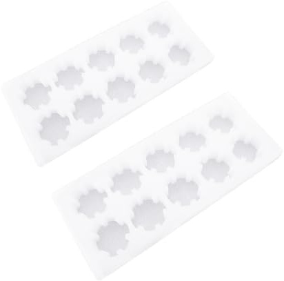 CALLARON Portauova in Schiuma 2 Confezioni Custodia per Uova Antishock Coperchio, Contenitore per 10 Uova, per Frigorifero e Uso Domestico