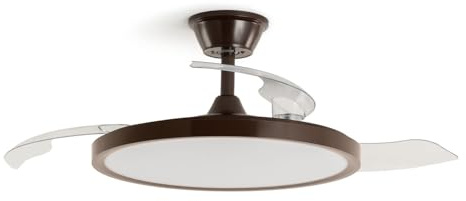 LEDKIA Ventilatore da Soffitto con Luce Silenzioso DC Pale Retraibili Kleon | con Luce LED CCT 2560 lm, Motore DC 15W Silenzioso ed Efficiente, Pale Retrattili, 6 Velocità, 106 cm, Telecomando