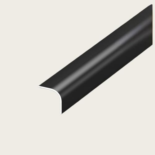 Coayuou Profilé De Finition pour Carrelage en Aluminium, Baguette De Protection De Bord Et D’Angle 100 Cm*3 Pièces, Profilé De Finition pour Sols Et Carrelage(Black,12mm)