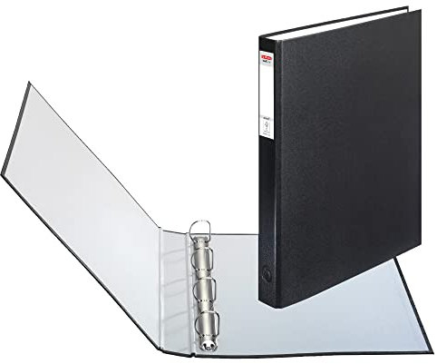 Herlitz Ringbuch maX.file pRotect A4, 1 Stück, 4-Ring-Kombi-Mechanik, 25 mm Füllhöhe (schwarz)