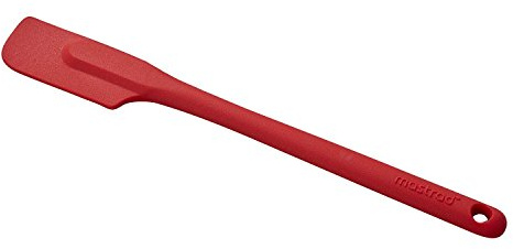 Mastrad premium Silikon Spatel - temperaturbeständig bei Hitze und Kälte - hygienisch und einfache Reinigung - mit ergonomischer Griffform für angenehmes Kochen, Rot