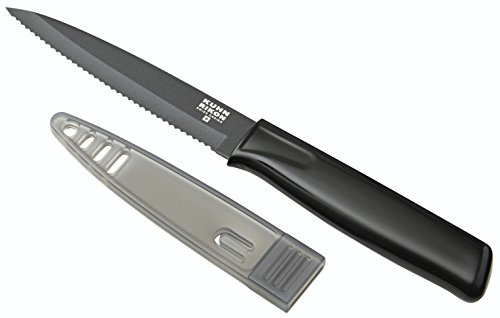 KUHN RIKON 23949 Colori 1 Küchenmesser gezackt, schwarz