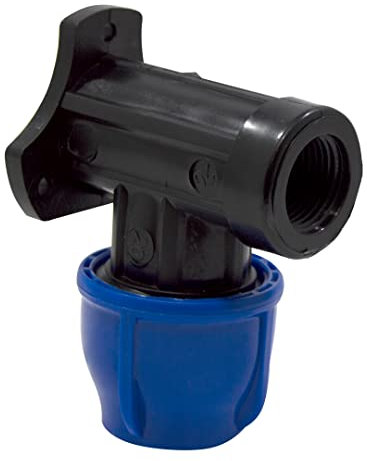 'S & M Raccordo – Gomito rubinetto, 20 mm x 1/2, colore: nero e blu