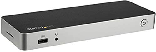StarTech.com USB C Dock - Dual Monitor HDMI & DisplayPort 4K 30Hz - USB Type-C Laptop Docking Station 60W Power Delivery, SD, 4-port USB-A 3.0 Hub, GbE, Audio - Thunderbolt 3 Compatible (DK30CHDPPDUE)