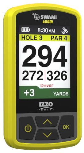 Izzo Swami 6000 Handheld Golf GPS Water-Resistant Color Display With 38,000 Course Maps & Scorekeeper Model may vary