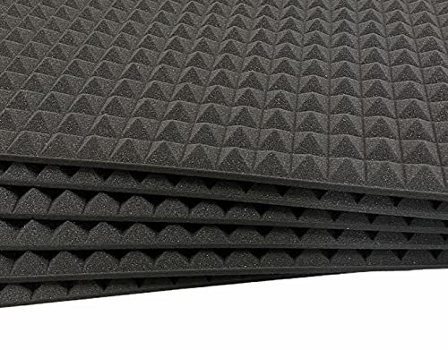 Pannelli fonoassorbenti fonoassorbente IGNIFUGO insonorizzanti 100x100x3 Cm 1mq mod B piramidale per correzione audio in poliuretano isolamento acustico udito