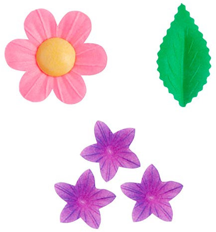 dekora- Fiori di Carta di Wafer per Decorazione di Torte, Cupcakes o Altri Dessert, Multicolore, 166020
