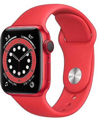 Apple Watch Series 6 (GPS + Cellular, 40 mm) Aluminiumgehäuse Product(RED), Sportarmband Product(RED)