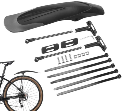 Pomurom Fahrrad Schutzblech Set, Verstellbare Fahrrad Schutzblech Hinten, Fahrradschutzblech Mountainbike Rennrad Kotflügel Steckschutzblech für 26/27,5/29 Zoll Räder