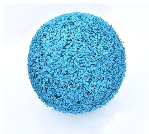 Blaue Künstliche Topiaries-buchsbaumbäume, Kugelförmige Künstliche Topiaries-pflanze, Ganzjährige Grüne Feaux-pflanze, Dekorative Kugeln Für Hinterhof, Balkon, Garten, Hochzeit Und (Size:48cm/18.89in)