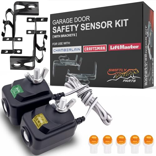 Garage Door Sensor Replacement for LiftMaster Chamberlain Craftsman, Replaces 41A5034, 820CB, G801CB-P, 801CB, 41A5266-1, 041-0136, Safety Sensor Kit with Brackets