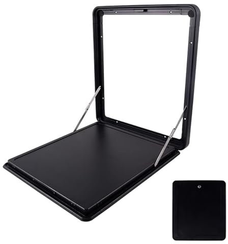 WXXSHGDW Wohnmobil-Aluminium-Klapptisch, Wohnmobil Esstisch, Wohnmobil Tisch mit Schloss, Campingtische für Wohnmobile und Wohnmobile(Black,40 * 45cm/16 * 18in)