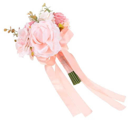 Cabilock Künstlicher Brautstrauß Lotos Realistischer Blumenstrauß Für Hochzeiten Brautjungfern Und Dekoration Wiederverwendbar Pflegeleicht Für Hochzeitsfeiern Und Wohnraumgestaltung