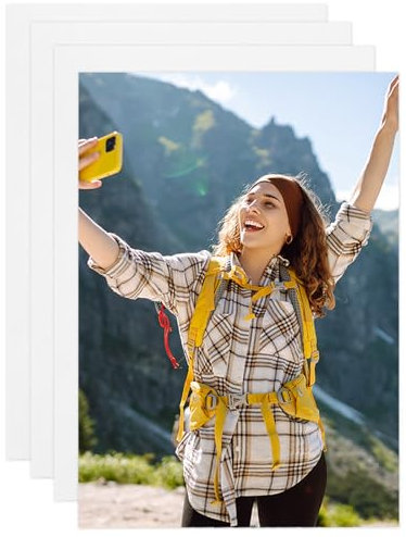 sourcing map 4 PCS Sublimation Metal Photo Blanks 8x12, 0.45mm(0.018) Aluminum Photo Sign Blanks Poster Frame for DIY Printing, Wall Decor, Bedroom Living Room