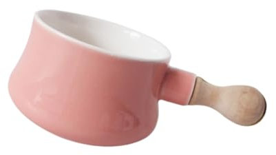 FUNOMOCYA Ciotola in Ceramica Per Zuppa Latte E Dessert Colazione A Casa Facile Da Pulire E Resistente All'uso Manico in Legno