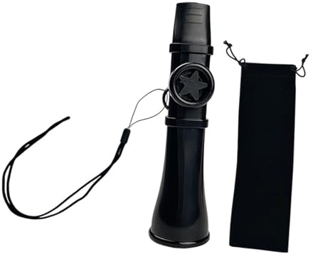 Luwecf Kazoo Musikinstrument für einfache Nutzung mit Nackenseil für Klavier und Gitarre, Schwarz