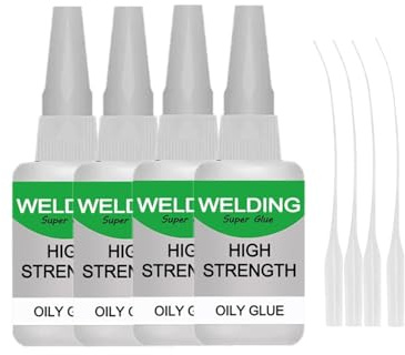 Welding Glue, Welding High-Strength Oily Glue, Universal Super, Instant Bonding, Strong Adhesion, 50g.4pcs