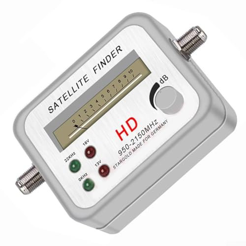 MeevrgR Satellite Signal Finder Meter – 950-2150MHz Dish Alignment Tool with LED Display Works with Dish Network, FTA Systems