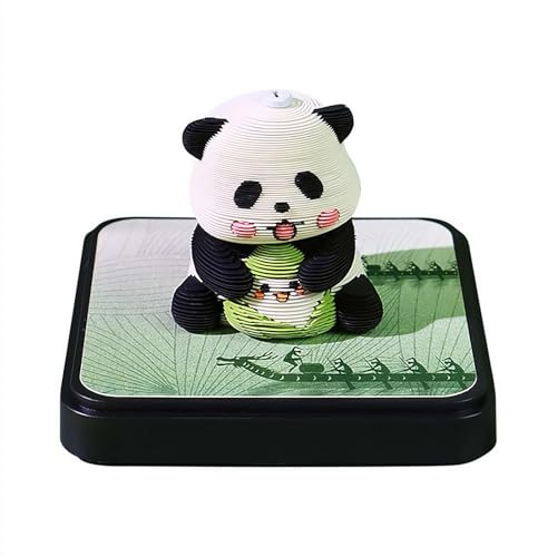 3D Kalender 2026 3D Memo Pad Panda Kalender Kreativer Zeitmesser Kalender 2025, 3D Haftnotizen Kreativer Schreibtischkalender für Home Office Desktop Dekoration Geschenk